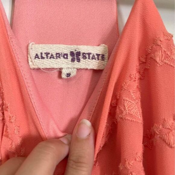 Altar’d State Mini Coral Summer Dress Small - Picture 2 of 5